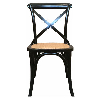 Cross Back Dining Chair Black Humble Home