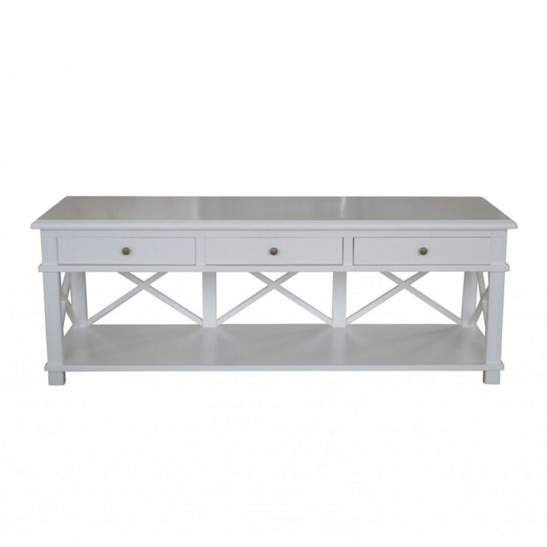 Hampton TV Entertainment Unit White Humble Home