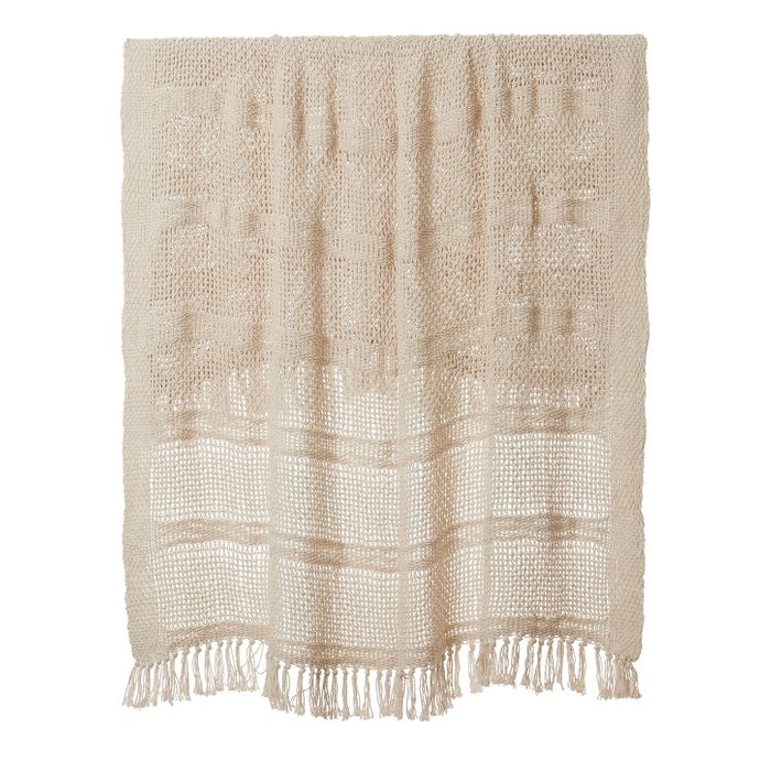 Weave Cotton Throw with Tassels - Cream - Humble Home