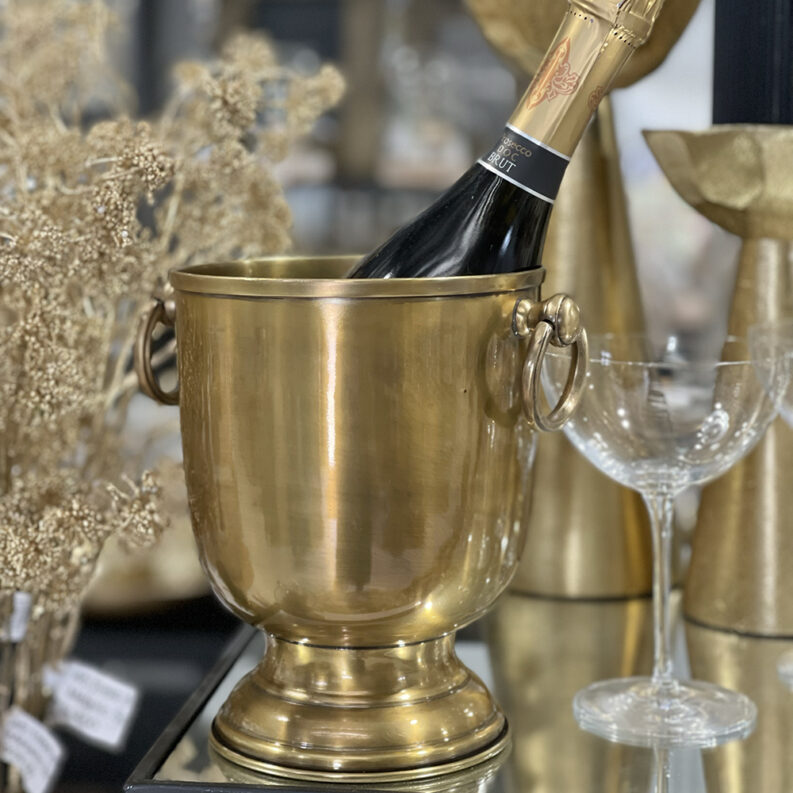 Brass Gold Champagne Ice Bucket Humble Home
