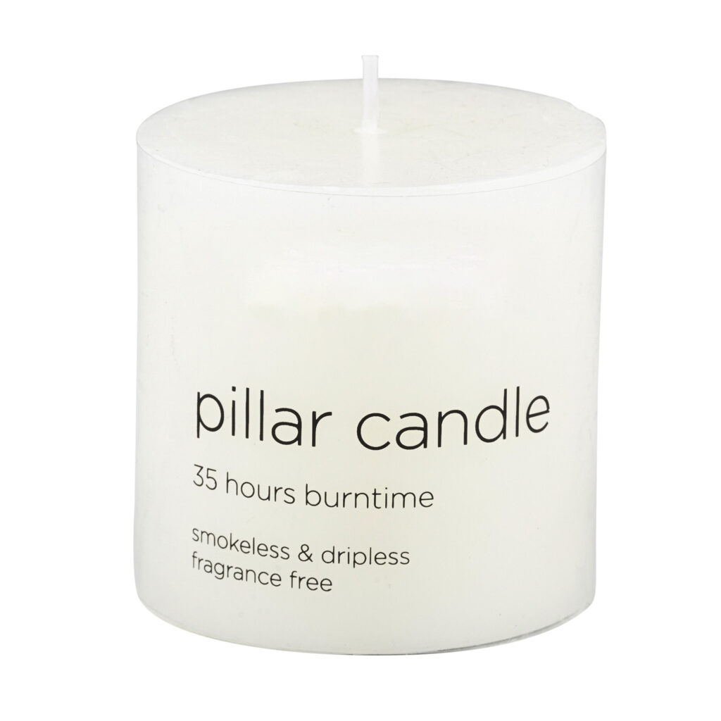 Fragrance Free White Candle 7.5cm High Humble Home