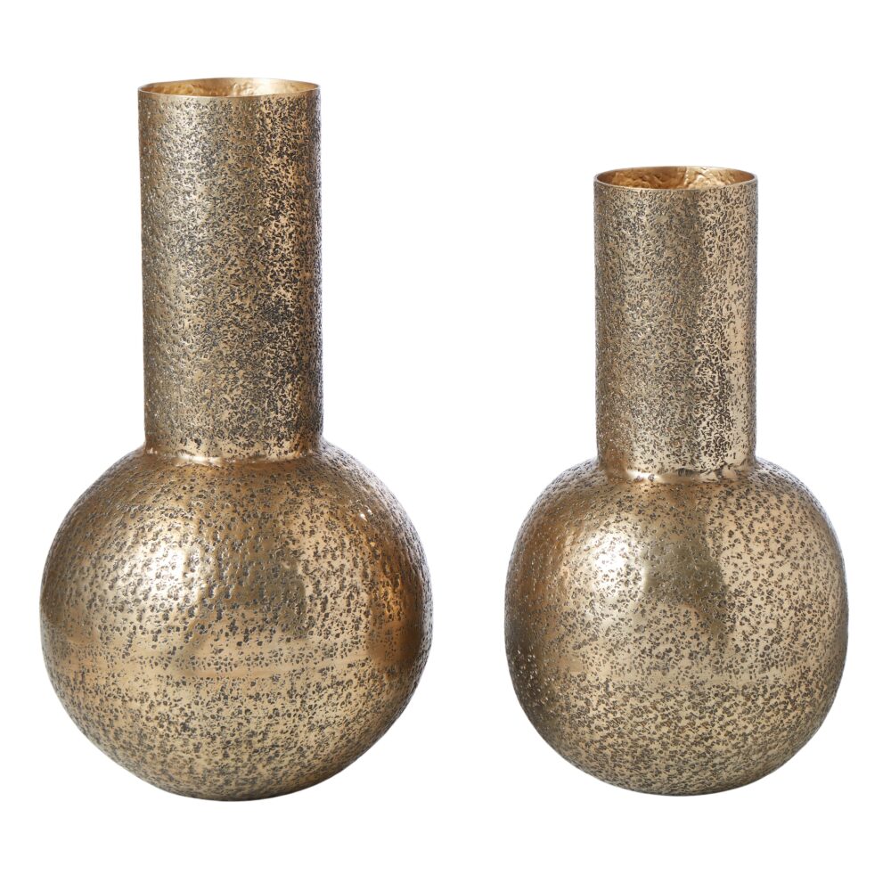 Antique Brass Metal Vase 37cm