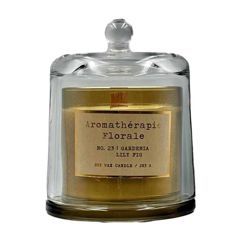 Gardenia & White Flowers Candle With Cloche main image 0