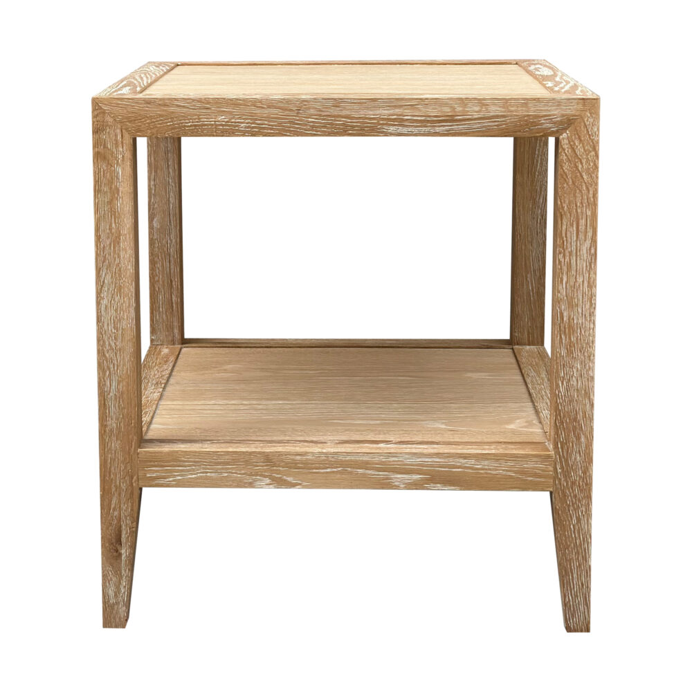 Contemporary Side Table - Whitewashed Oak