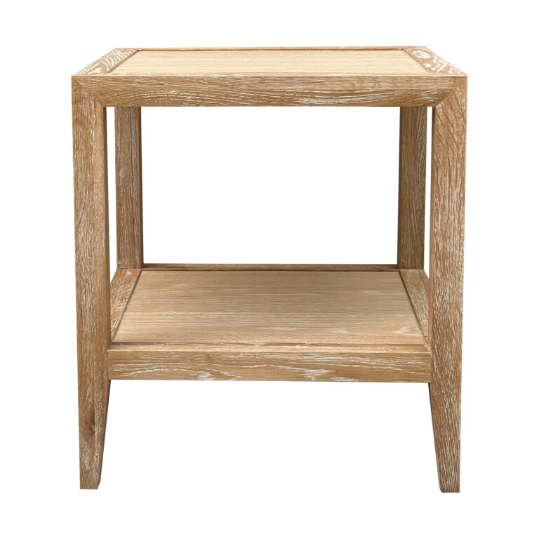Contemporary Side Table Whitewashed Oak Humble Home