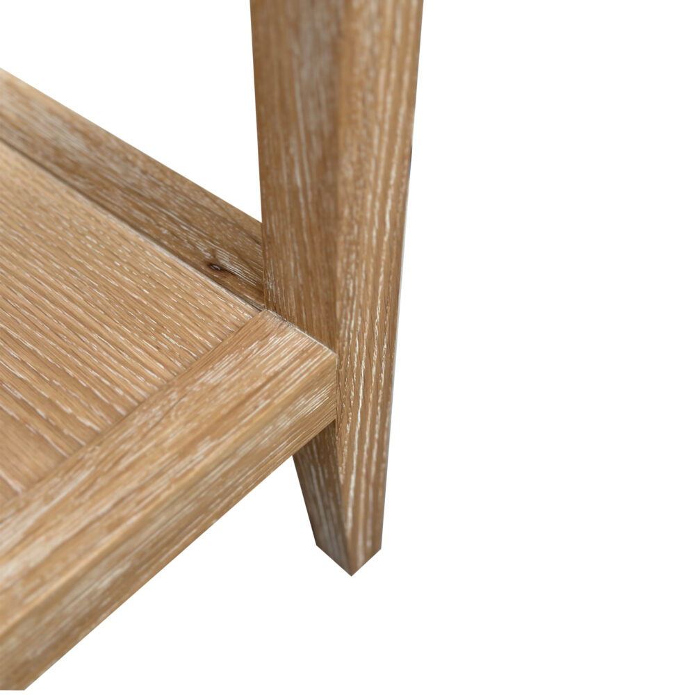 Contemporary Side Table - Whitewashed Oak